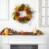 Nearly Natural 24” Fall Hydrangea Artificial Autumn Wreath - 4 of 4