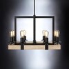 Urban Ambiance Luxury Modern Farmhouse Chandelier,  15''H x 22''W,  Matte Black & White Ash Finish, UFS2002 - 4 of 4