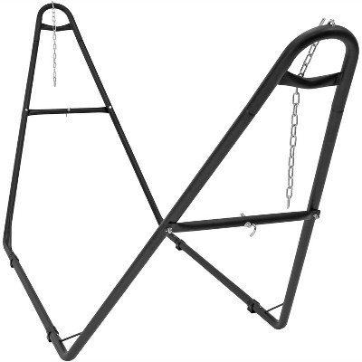 Sea Grass Green Cotton Brazilian Hammock with Black Steel Stand