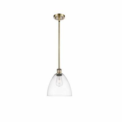 Bristol Glass - 1 Light Mini Pendant In Industrial Style-11.25 Inches Tall and 9 Inches Wide