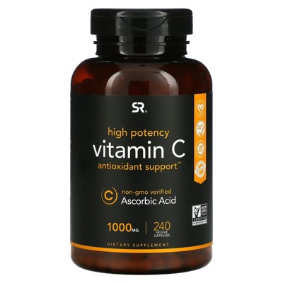 Sports Research High Potency Vitamin C, 1,000 mg, 240 Veggie Capsules, Dietary Supplements