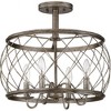 Quoizel Lighting Dury 4 - Light Semi-Flush Mount in  Century Silver Leaf - 3 of 4