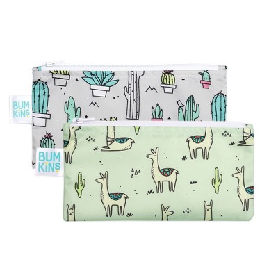 Bumkins Reusable Snack Bag 2 Pack - Llamas/cacti : Target