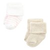 Hudson Baby Infant Girl Cotton Rich Newborn and Terry Socks, Mauve Taupe - 4 of 4