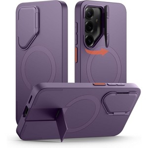 SURITCH for Samsung Galaxy S25+ Plus Phone Case, Magnetic Shockproof Protective Cover with Camera Cover & Adjustable Metal Kickstand - 1 of 3