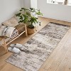 Acekool 2x6 Abstract Runner Rug, Machine Washable Non Slip Low Pile Ultra Soft Foldable Carpet for Kitchen Bedroom, Blue - 4 of 4