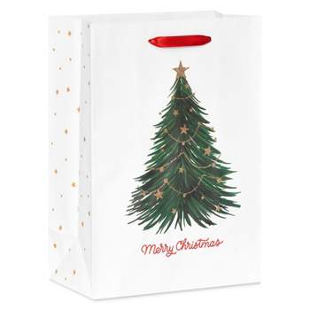 Hallmark Blue Holiday Wrapping Paper - Christmas Trees and Deer,  Snowflakes, Peace and Joy