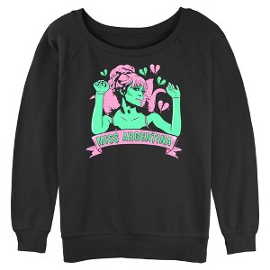 Junior's Beetlejuice Miss Argentina Hearts Sweatshirt - 1 of 3