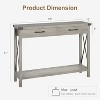 Farmhouse Console Table, 47 Inch Narrow Long Entryway Table with 2 Drawers Storage, 2 Tier Wood Console - 2 of 4
