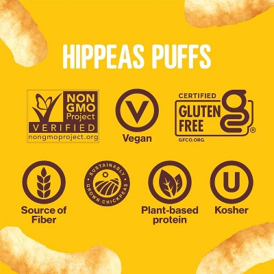 Hippeas Groovy White Cheddar Puffed Snacks 6.4oz/8ct