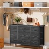 10-Drawer Dresser for 55" TVs - Sturdy Metal Frame Entertainment Center with Power Outlet, Bedroom/Living Room Storage - 2 of 4