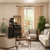 FUFU&GAGA Makeup Vanity Set with Mirror and Stool Drawer and Shelf - 2 of 4