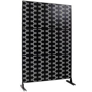 Grungis 76" H×48" W Freestanding Privacy Fence with Rectangle Shape,Steel Outdoor Privacy Screen for Balcony,Patio,Garden - 1 of 4
