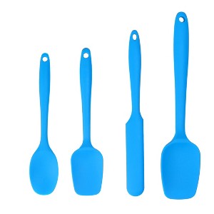 Unique Bargains Heat Resistant Non Stick Dishwasher Safe Seamless Design Spatula Set 4 Pcs - 1 of 4