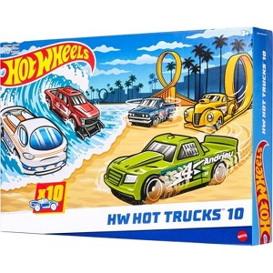 Hot Wheels Toy Trucks 10-Pack, Set of 10 Die-Cast 1:64 Scale Pickup Trucks Styles May Vary - 1 of 4