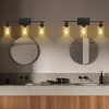iMountek "3-Light Wall Sconce with Clear Glass Shade – Modern Bathroom Vanity Lamp Fixture for Porch, Living Room, Bedroom, Hallway"White - 2 of 4