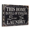 HomeRoots 16" X 24" Black and White Endless Love And Laundry Wood Wall Decor - 4 of 4