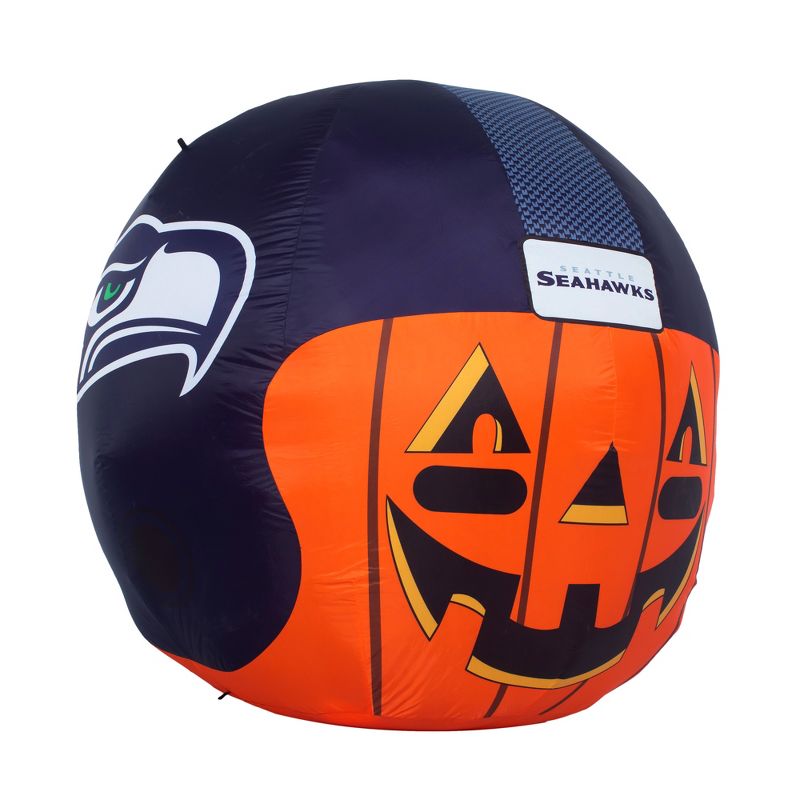 NFL Seattle Seahawks Inflatable Jack O' Helmet, 4 ft Tall, Orange, 1 of 6