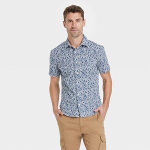 Men's Short Sleeve Poplin Button-Down Shirt - Goodfellow & Co™ - 1 of 3