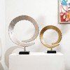 TopComfy Decorative Object Gorilla Aluminum Sculpture Blackwash Finish for Modern Decor, Gold, 14"*4.5"*18" - 2 of 4