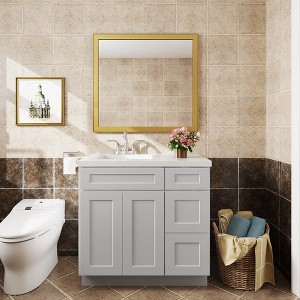 LOVMOR in Plywood Bath Vanity Cabinet with 3 Drawers without Top for Kitchen, Bathroom, Living Room - 1 of 4