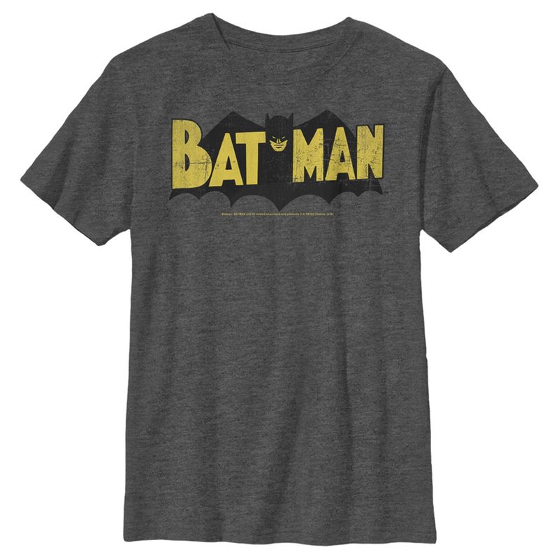 Boy's Batman Logo Vintage T-Shirt, 1 of 6