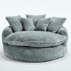 Aukfa 55" Oversized Round Chaise Lounge Chair, Modern Circle/Cloud Sofa Bed, Bean Bag Chair For Living Room - 2 of 4
