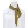 Allegra K Women's Solid Color Bandana Pleated Rhombus Head Scarf Wraps Scarves Neckerchief 1 Pc - 2 of 4