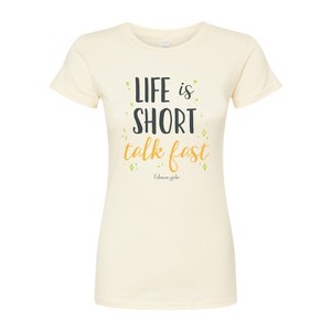 Women's - Gilmore Girls - Life Is Short Talk Fast Fitted Graphic T-Shirt - 1 of 2
