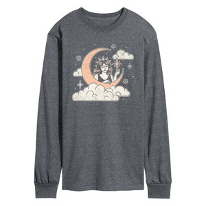 Men's - Instant Message - Celestial Moon Woman Long Sleeve Graphic T-Shirt - 1 of 4