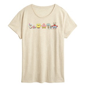 Women's - Spongebob Squarepants - Adorabob Lineup Full Color Short Sleeve Graphic T-Shirt - 1 of 4