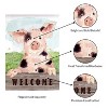 Evergreen Garden Flag Spotted Pig Suede Double Sided Indoor Outdoor Decor 18" x 12.5" - 4 of 4