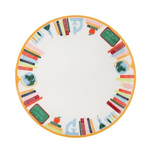 Daydream Society - Back to School Smarty Pants Bookshelf Large Plates - Pack of 8 Paper Plates - 1 of 3