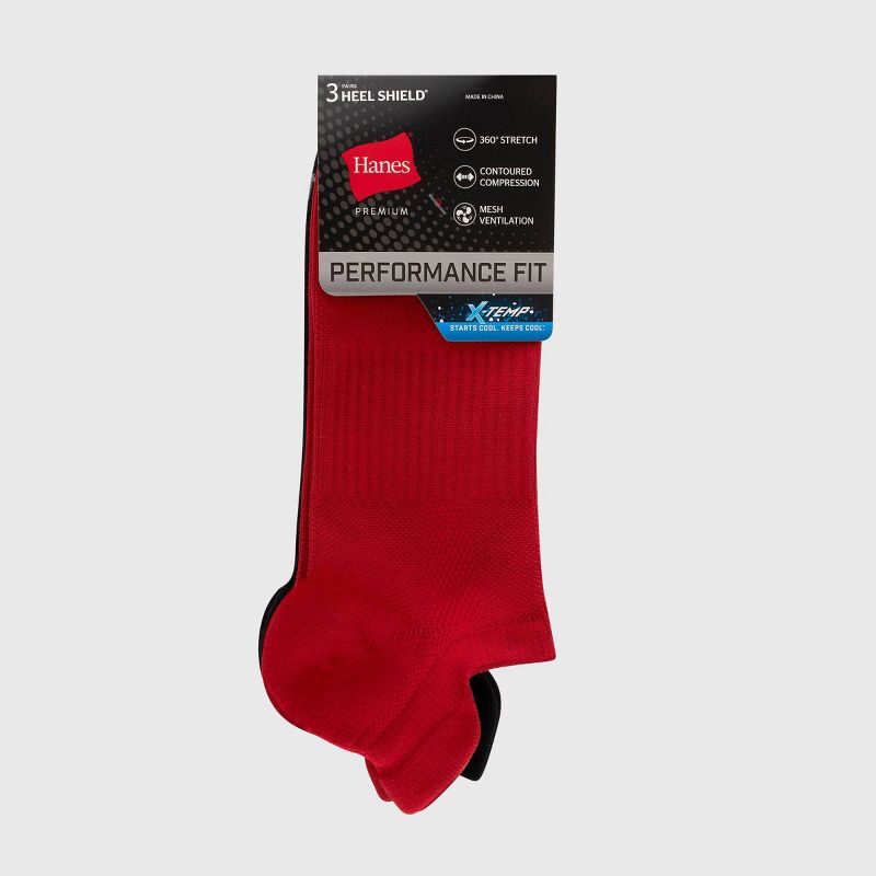 Hanes Premium Men's Nylon Performance Heel Shield Socks 3pk - 6-12, 4 of 5
