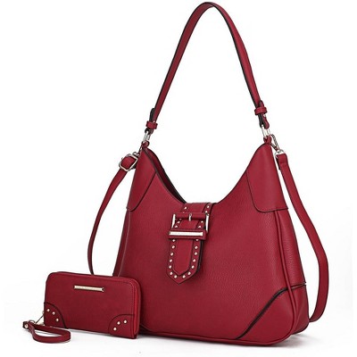 MKF Collection Juliette Vegan Leather Women’s Shoulder Bag with Matching Wallet by Mia K