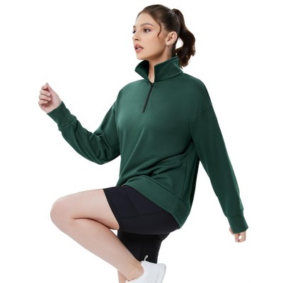 Womens Long Sleeves 1/4 Zip Pullover Golf Polo Shirts Sports Athletic Shirts