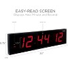 Ivation Large Digital Wall Clock, LED Display with Timer - image 2 of 4