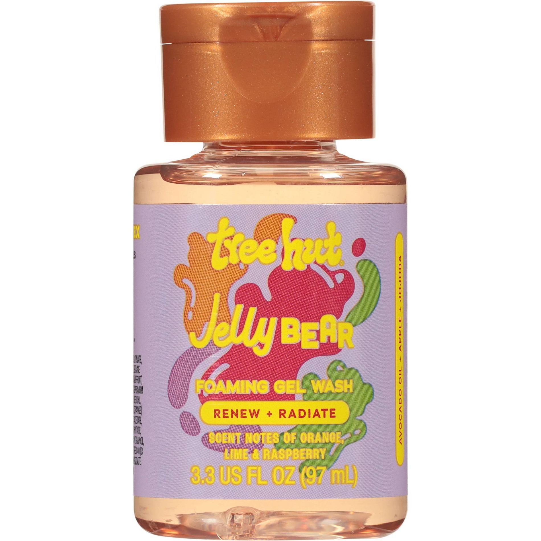 Tree Hut Mini Body Wash - Jelly Bear - 3.3 fl oz: Sulfate-Free, Paraben-Free, Hydrating Gel, Orange & Lime Scents