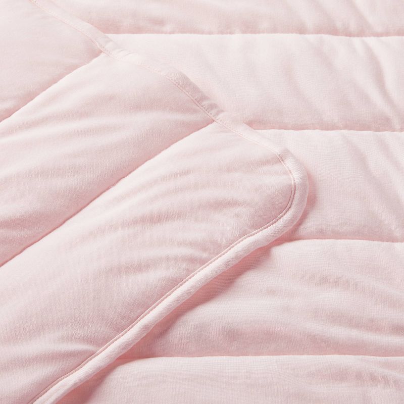 Rayon from Bamboo Quilted Baby Blanket - Light Pink - Cloud Island&#8482;, 4 of 6