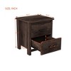Bella Depot  19.1'' Wooden Nightstand Two Drawer Nightstand - 4 of 4