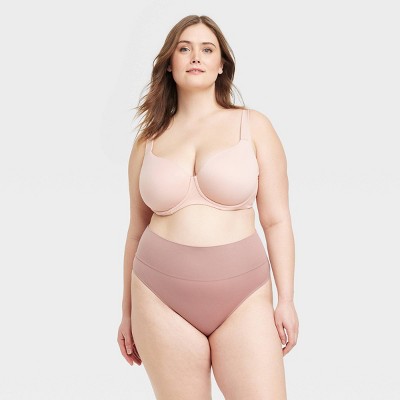 Seamless High Waist Bikini Panty - Mauve