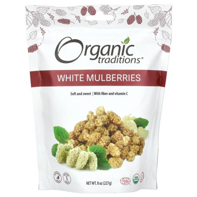 Organic Traditions White Mulberries, 8 oz (227 g)