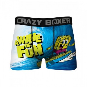 Mens Crazy Boxers SpongeBob SquarePants Waves of Fun Boxer Briefs - 1 of 3