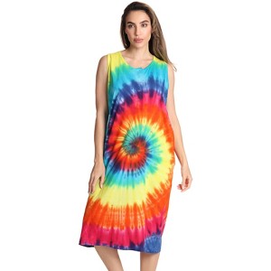 Just Love Womens Nightgown - Sleeveless Henley Oversized Sleepwear Gown - 1 of 3