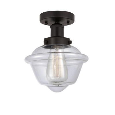Oxford - 1 Light Semi-Flush Mount In Industrial Style-8.25 Inches Tall and 6.5 Inches Wide
