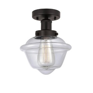 Oxford - 1 Light Semi-Flush Mount In Industrial Style-8.25 Inches Tall and 6.5 Inches Wide - 1 of 1