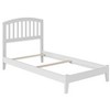 AFI Furnishings Richmond Twin Extra Long Traditional Bed with Open Footboard and Turbo Charger in White - 4 of 4