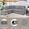 Streamdale 87.4" Sleeper Sofa Bed, 2 In 1 Pull Out Sofa Bed L Shaped Couch With Storage Ottoman - 4 of 4