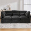 ModernLuxe 85.4" Modular Sectional Sofa Couch, Convertible Sofa Bed with Movable Ottoman, 2 USB Ports & Phone Holder - 2 of 4