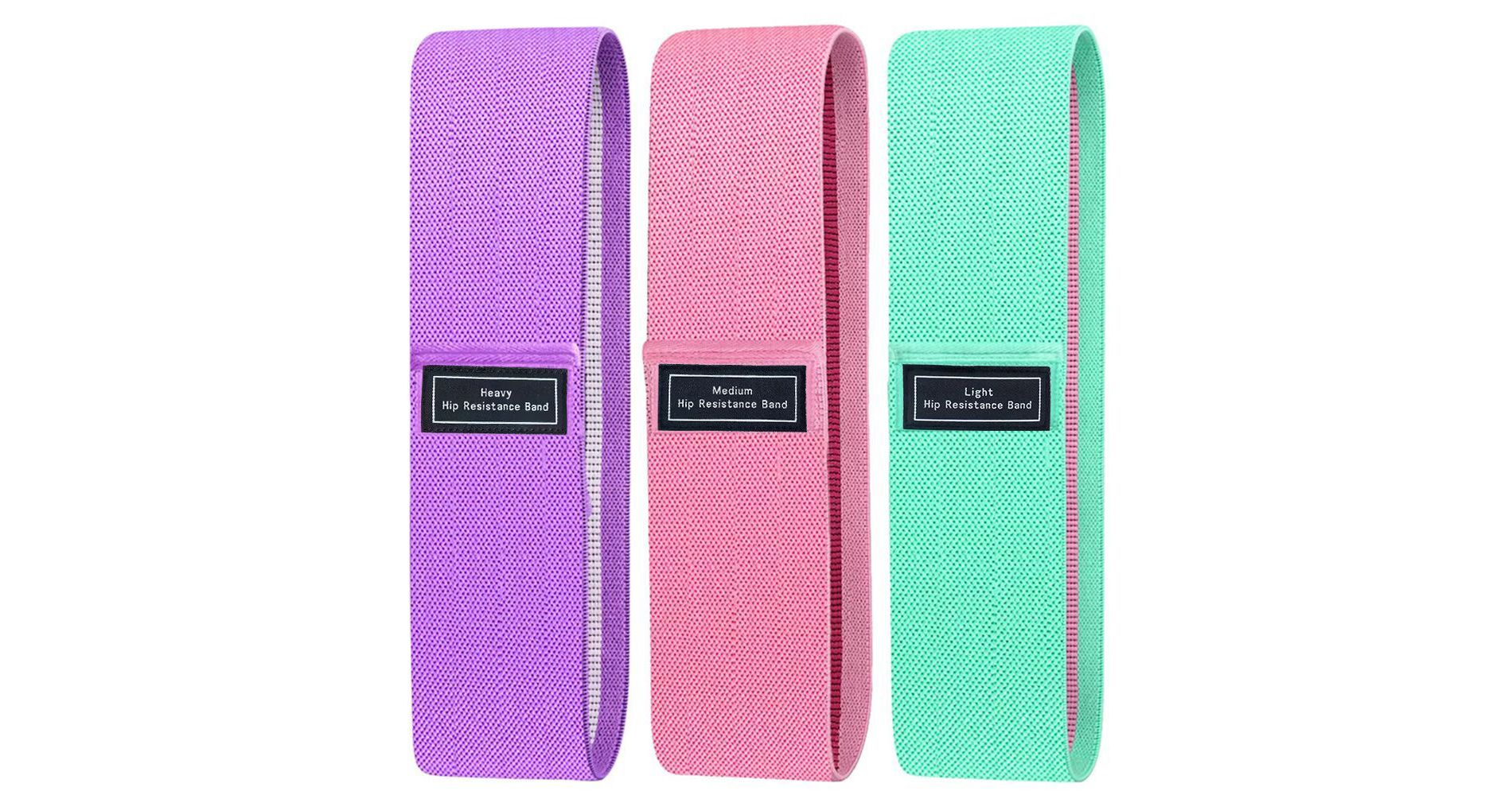 Swtroom Resistance Bands Set Elastic 3 Levels Legs and Butt Exercise Pink